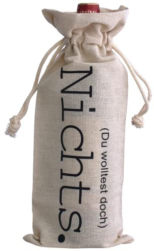 Flaschenbeutel Nichts | Geschenkverpackung Für alle, die sich nichts wünschen! | Geschenk zu Weihnachten | Geschenkbeutel Flaschen