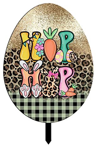 Ostern Gartendekorationen Osterei Zwerg Kaninchen Bodeneinsatz Dekoration Acryl Hohltierfiguren Garteneinsatz Rutschgefahr Warnschilder