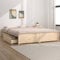 Festnight Bett 140x200 cm Massivholzbett mit Schubladen Doppelbett mit Bettkasten Bettgestell mit Lattenrost Einzelbett Holzbett Bettrahmen mit Stauraum, Braun