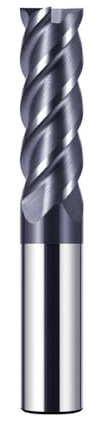 CREEYA 1 Pièces Fraise Carbure 12mm, 4 dents/4 tranchants Fraises CNC, HRC 55, AlTiN Noir Revêtement CNC Fraise en bout, VHM fraise en bout 12mm Pour Acier Métal Bois Acrylique Plastique (12mm)