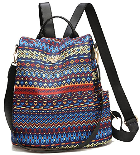 shepretty Damen Anti Diebstahl Rucksack Oxford Umhängetasche Große Kapazität Schultaschen,M266-C