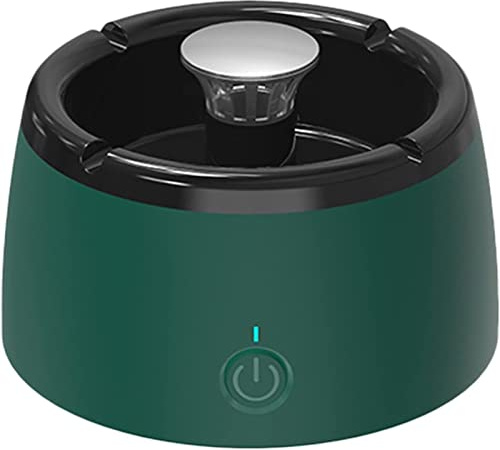 Aspirateur électrique de voiture cendrier portable cendrier sans odeur cendrier sans fumée avec purificateur d'air USB cendrier rechargeable (vert foncé)