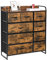 LYNCOHOME Kommode mit Schubladen aus Stoff, Sideboard mit 9 Stoffschubladen, Schubladenschrank Ordnungsmöbel Schrank mit 2 Griffe für Küche Büro Flur