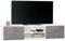 IDMarket – Mueble TV 140 cm ELI blanco puertas efecto hormigón