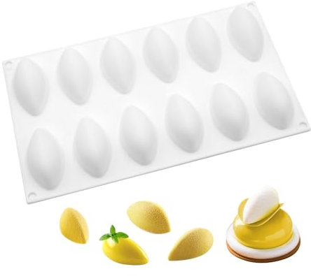 Cavità Lot de 15 moules à gâteau en silicone en forme de pomme 3D en forme de pomme 3D Moule en silicone pour savon, gelée, pudding (B)
