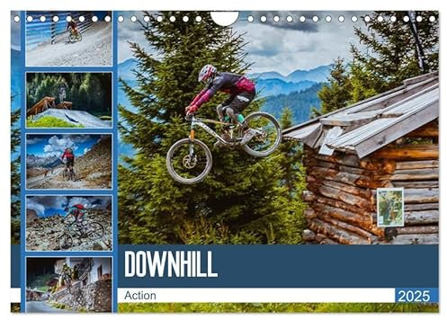 Downhill Action (Wandkalender 2025 DIN A4 quer), CALVENDO Monatskalender: Mit dem Bike in Action und am Limit, das ist Downhill (CALVENDO Sport)