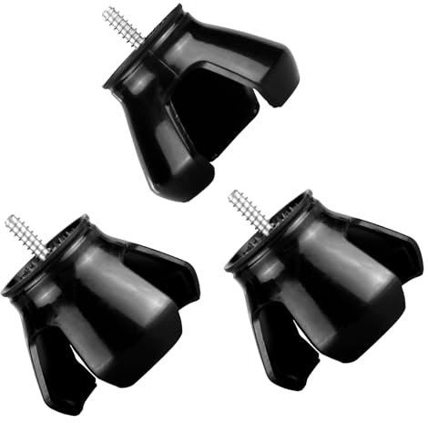 Kasoud Golf Ball Retriever Grabber, 3PCS Golf Ball Pick up Claw Sucker, Golf Ball Retriever Pick up Tool, Portable Pick-Up Claw, 3-Prong Golf Ball Retriever Grabber with Stainless Steel Screws (Black)