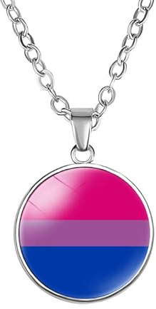 HIJONES Regenbogen LGBT Pride Halskette für Frauen Männer Stapelbar Regenbogen Kette Choker Freundschaft Schmuck