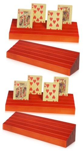 WHAMVOX 4pièces Supports De à Jouer Supports De avec Base pour Bridge Et Jeux De Accessoires De Fête