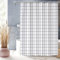 XUEDNGM Duschvorhang Textil Waschbar 170 x 160 cm Anpassbar, Wasserdicht Waschbar Antischimmel, Hochwertig, mit Haken Wasserabweisend Badewanne Vorhang, Gitter