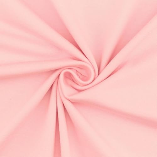 Jersey Stoff Cara, STANDARD 100 by OEKO-TEX, uni hellrosa (Länge am Stück: ab 50cm / Breite: 150cm)
