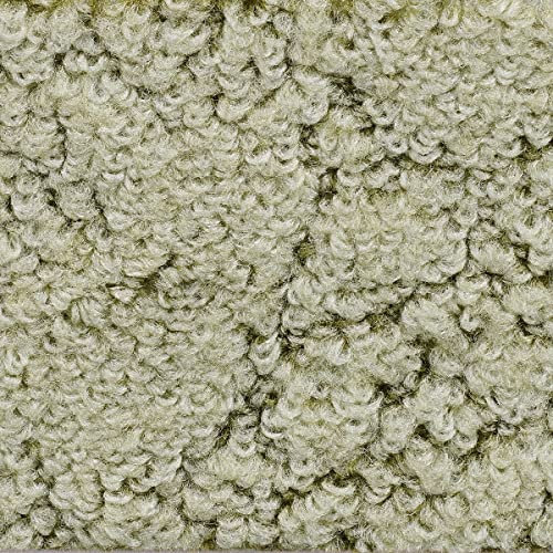 Teppich Auslegware grün Velours Teppichboden mit Muster ideal für Wohnzimmer und Schlafzimmer Teppich Meterware in 400 und 500 cm Breite
