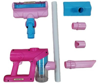 Harilla Kinder-Staubsauger, Staubsauger-Spielzeug, pädagogisches, realistisches Reinigungsspielzeug für Kleinkinder, Reinigungs-Set, Haushaltsspielzeug für, Rosa