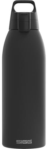 SIGG - Isolierte Trinkflasche - Thermosflasche Shield Therm One Black - kohlensäurehaltige Getränke - Auslaufsicher - Spülmaschinenfest - BPA-frei - 90% recycelter Edelstahl - Schwarz - 1.5L