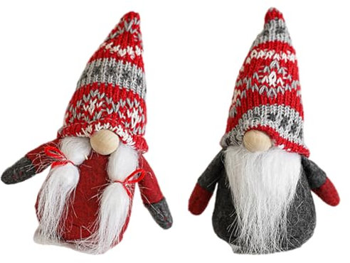 Tmboryuu Weihnachtszwerge Ornamente Plüschtiere Zwerge Spielzeug Tischdekoration 1 Paar Schönes Geschenk