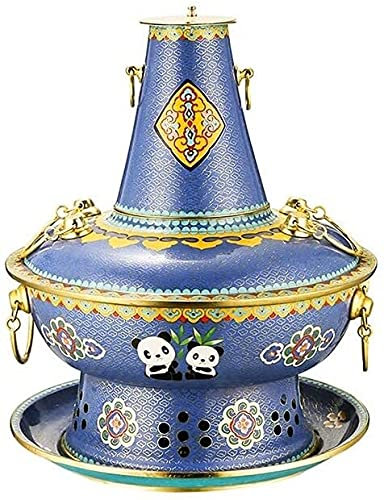 SDGBCXD, Chinese Tranditional Hotpot,Hot Pot Mongolian Hot Pot, Pure Copper Hot Pot Beijing Hot Pot, Thickened Copper Chinese Mongolian,Copper Hotpot(30CM)