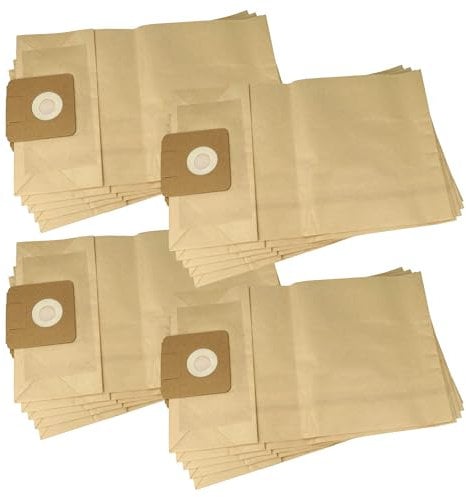 vhbw 20x Staubbeutel kompatibel mit Ecolab QP152, QS12, S12 Staubsauger - Filterpapier, TA 1, 40cm x 24cm braun