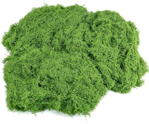 EujRcf 1pcs Simulated Filamentous Moss Fake Grass Moss, Artificial Moss, Artificial Moss for Indoor Plant Pots, Carpet Moss for Planters Garden Landscape Decoration Simulation Fake