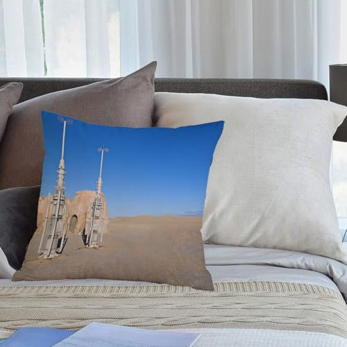 KHWEJ Kissenbezüge 50x50 cm,Der Yumen-Pass in China,Zierkissenbezug Cushion Cover Couch Wohnzimmer Außenbereich Deko