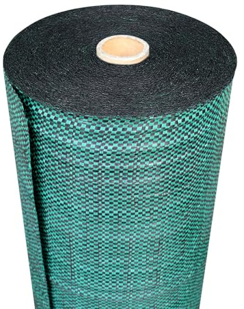 Toile de paillage tissée 130g/m² - Rouleau - Géotextile Anti-Mauvaises Herbes Haute résistance - Coloris Vert - Usage Jardin, allées, Cultures (2,07x10m)