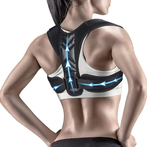 Rückenstützgürtel, Rücken Geradehalter, Haltungskorrektur Rücken, Verstellbare Haltungstrainer Rückengurt, Atmungsaktive Posture Corrector Vorbeugung von Schmerzen Rückenstützgürtel