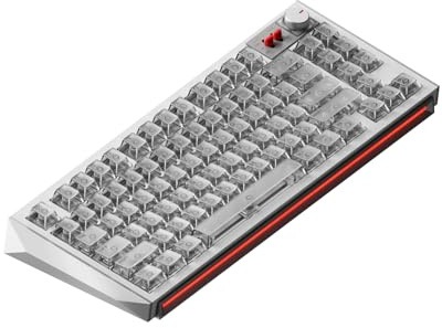 nuphy WH80 Rapid Trigger kabellose magnetische Tastatur, 83 Tasten, Hot-Swap-Gaming-Tastatur, Hall Effect Keyboard with knob, Bluetooth/2,4 GHz/USB-C, kompatibel mit Mac, Windows