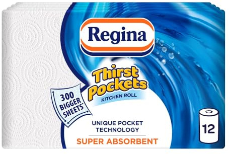 Regina Thirst Pockets Kitchen Towels, Large, Pack of 12