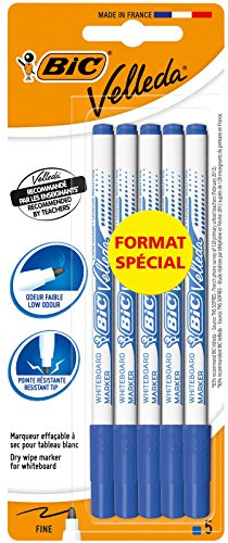 BIC 9246351 5 Stück Whiteboardmarker blau