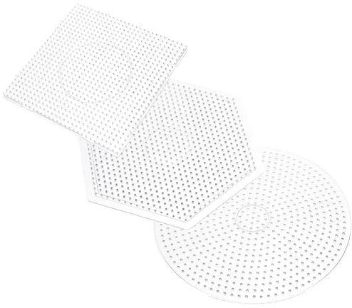 Healifty Bügelperlen Stiftplatte Transparent für Kinder Perlen Handwerk 5mm 3 Stücke