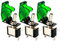 Gebildet 3Piezas Conmutador de Palanca con Luz LED Verde, 20A 12V-24VDC, Interruptor de Palanca 2Posiciones ON/Off 3Pin SPST, Rocker Toggle Switch para Auto Vehiculo Barco