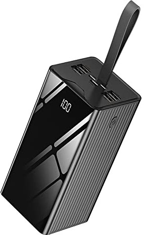 Portable Charger 50000mAh Five Outputs and Three Inputs 22.5W PD USB C Ultra-Fast Large Capacity LED Flashlights Power Bank Compatible with iPhone Samsung Huawei iPad Laptop and More (Black)