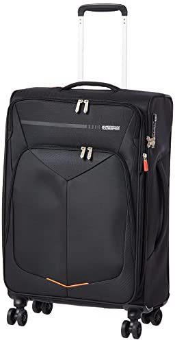 American Tourister Summerfunk - Spinner S, Erweiterbarer Handgepäck, 55 cm, 43/46 L, Schwarz (Black)