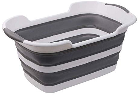 HYFZY Baignoire Pliable pour Chat Et Chien - Receveur De Douche Amovible pour Chat Et Chien, Jardin Extérieur, Antidérapant,Gris