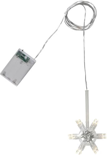NETPROSHOP LED Batterie Aufhängung für Papierstern 12 Lichter Timer Indoor