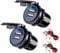 Thlevel 2 Stücke Auto USB Ladegerät KFZ Steckdose 5V 4.2A Schnellladung mit LED Anzeige wasserdichte und Staubdicht für 12V bis 24V Fahrzeuge Boot Motorrad SUV Bus LKW Wohnwagen Marine