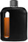 Ragproper Modern Glass Hip Flask - Durable Leather Covered Flask for Whiskey, Spirits, & Other Liquor - Ideal Glass Flask for Men & Women (Double Shot 240ml, Leather Black)