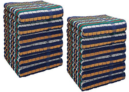 Betz 12er Set Küchentücher Geschirrtuch Handtuch 100% Baumwolle MCT-14 Größe 45 x 85 cm Grubentuch Küchentuch Allzwecktuch Farbe bunt 12 Stück