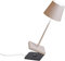 Zafferano, Poldina Pro Mini Lampe, Kabellose, Wiederaufladbare Tischlampe mit Touch Control, Auch für den Außenbereich Geeignet, Dimmer, 2200-3000 K, Höhe 30 cm, Farbe Sand