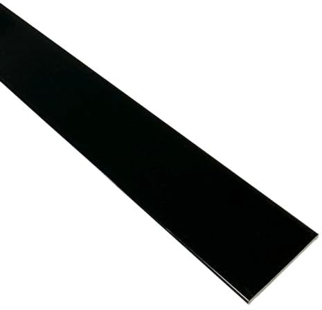 HOMEWELL Méplat en Aluminium 24mm x 1.45mm x 1000mm Laqué Noir | Profilé Polyvalent pour Agencements Contemporains et Projets Innovants