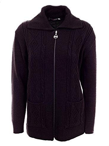 Celeb Look W46 Celebmodelook New Womens Zipped Cable Knit Long Sleeve Zip Up Fasten Jumper Top Ladies Classic Knitwear Zipper Cardigan in Plus Size.