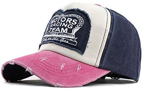 Herren Kappe Hut Summer Cotton Cap Baseball Cap Snapback Spring Hat Cap Hip Hop Fitted Cap Männer Frauen Cap Outdoor-A6_Fushcia_Navy_Adjustable