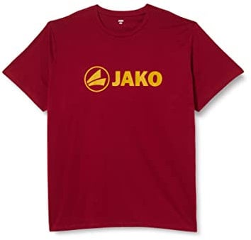 JAKO Herren T-Shirt Promo, Weinrot/Neonorange, XXL