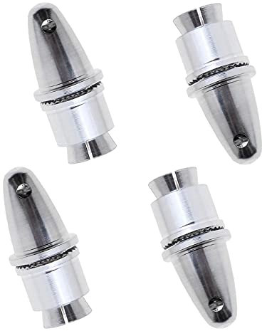 YINETTECH 4 x 4 mm Propeller-Adapter, Aluminium-Propeller-Adapter, Halterung für RC Motor Prop Speed Controller Elektromotor Zubehör (4 mm Blende und 6 mm Ausgangs-Achse)