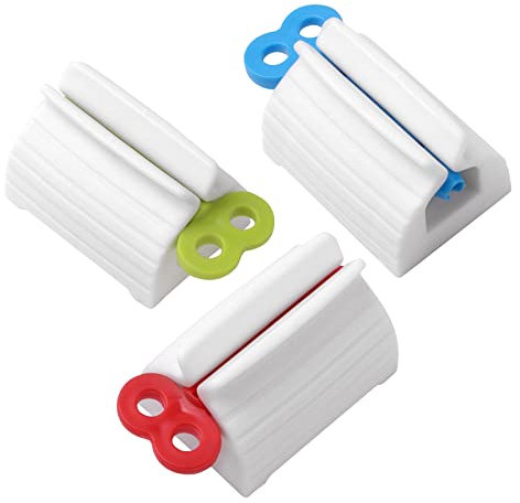 3pcs-Rolling Tube Toothpaste Squeezer Toothpaste Seat Holder Stand for Bathroom Accessories(Mix Color)