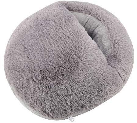 EBTOOLS Coussin Chauffant pour Pieds, Coussin Chauffant pour Bottes Chauffantes, Chauffe-Pieds en Peluche pour Hommes et Femmes, Garde Les Pieds au Chaud 38 × 28 × 12 Cm(Gris)