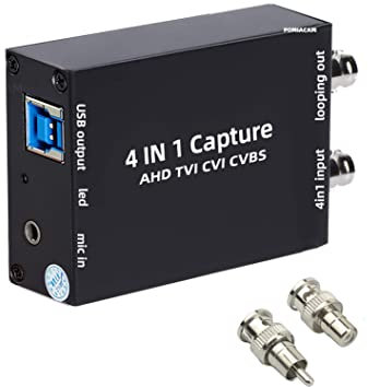 Scheda di acquisizione video e audio da BNC a USB 3.0, convertitore video, Plug'n Go, fino a 60 fps, compatibile con tutti i sistemi e le app (nessun driver richiesto)