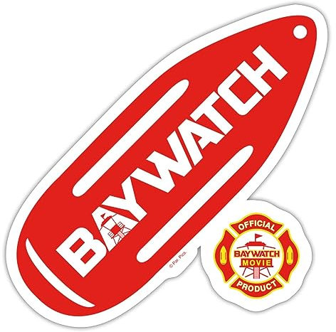 Spreadshirt Baywatch Rote Rettungsboje Sticker Aufkleber, 10 x 10 cm, Mattweiß