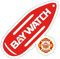 Spreadshirt Baywatch Rote Rettungsboje Sticker, max. 10 x 10 cm, 10 x 10 cm, Mattweiß