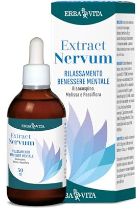 ERBA VITA Extract Nervum integratore alimentare in gocce utile per il fisiologico rilassamento e il benessere mentale - 50 ml