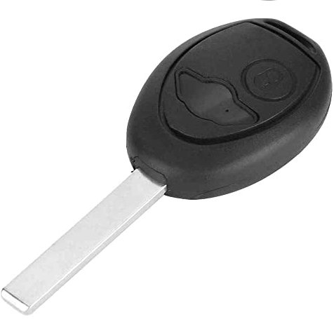 AUTOZOCO Carcasa Mando Llave De Coche 1 Botón Compatible con BMW Mini One Cooper R50/R53, Carcasa Coche Mini One Cooper,1 Boton, Mando a Distancia, Boton de Abrir y Cerrar, Sin Zócalo de Pila